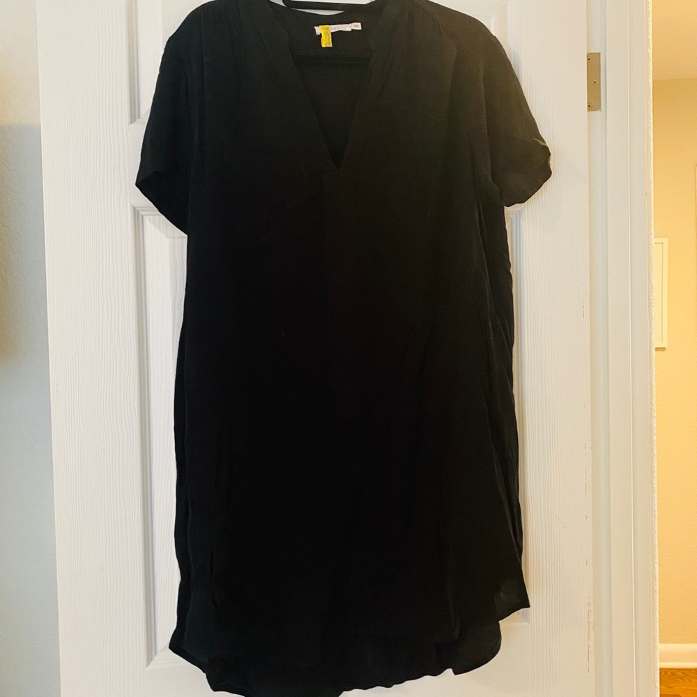 Lush Black Short Sleeve Shift Dress | L